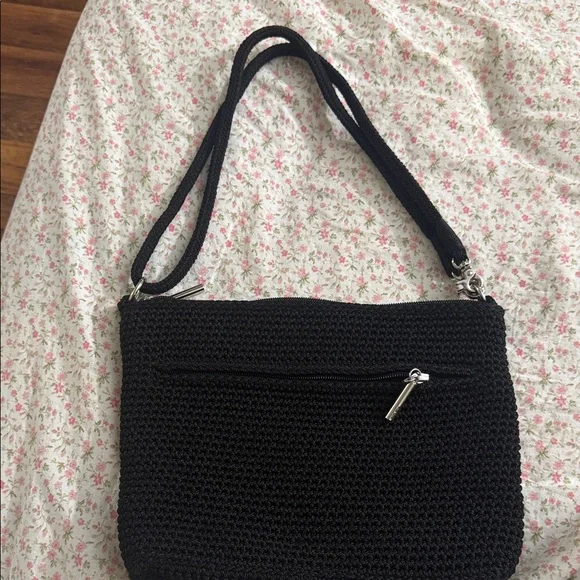The Sak Black Crochet Shoulder Bag - Picture 2 of 2